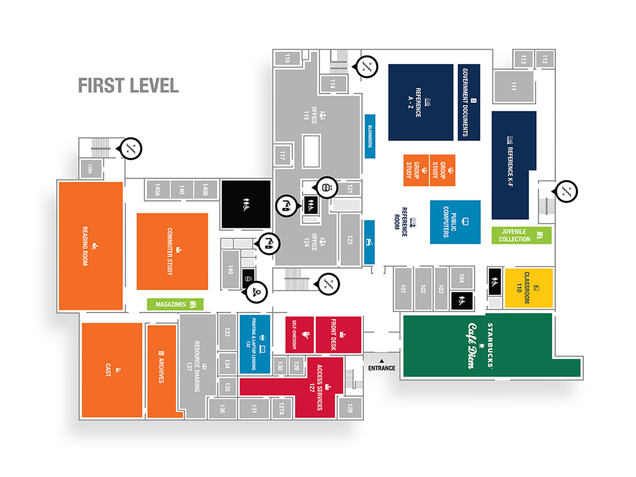 library first floor map